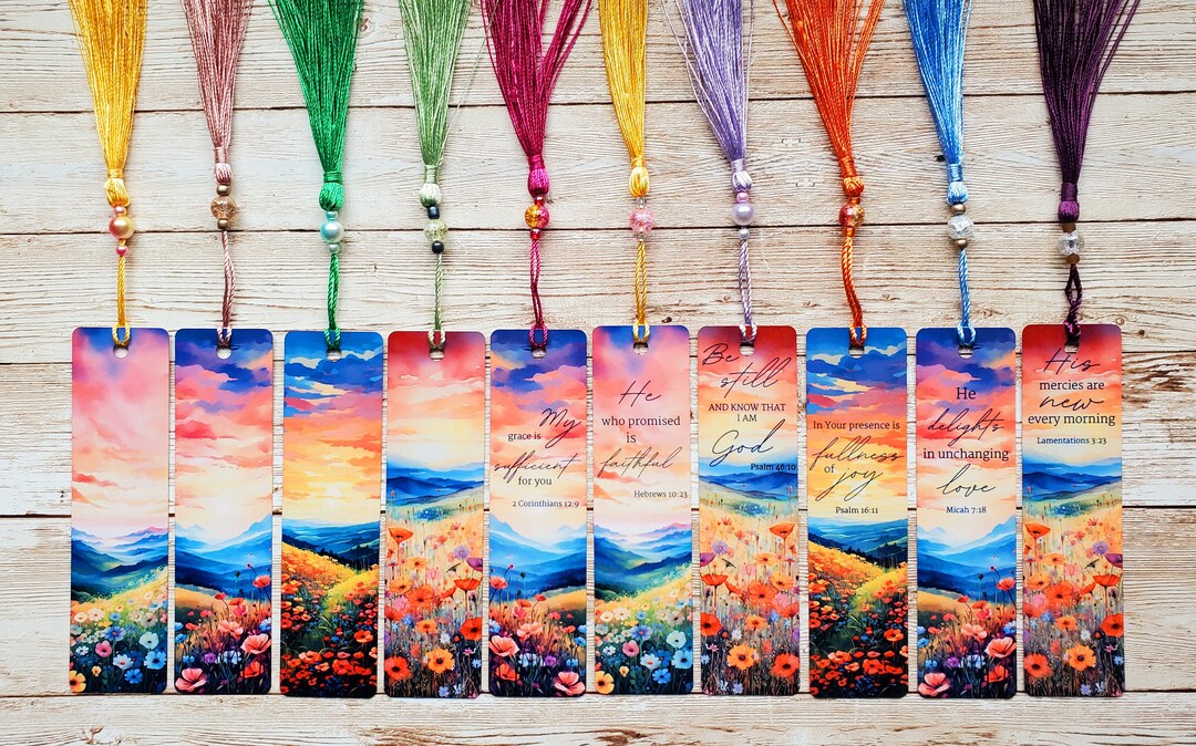 Metal Bookmark With Tassel - Spring Meadow Collection Bookmark Gift for ...