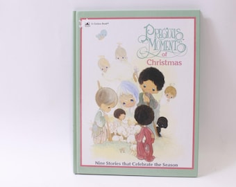 Precious Moments of Christmas, Picture Book, Golden, 1990, Winter, Holidays, Child Reading, ~ 251107-WH 1393