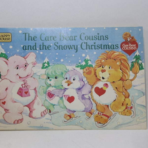 The Care Bear Cousins and the Snowy Christmas, Della Maison, Cathy Beylon, Happy House, 1985, Vintage, 230728-DIAF ~ 230215-DIS 579 355