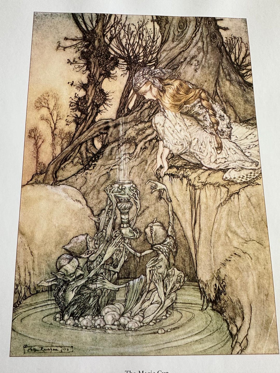 Arthur Rackham the Magic Cup Illustration 8x11 Art Print Vintage Book ...