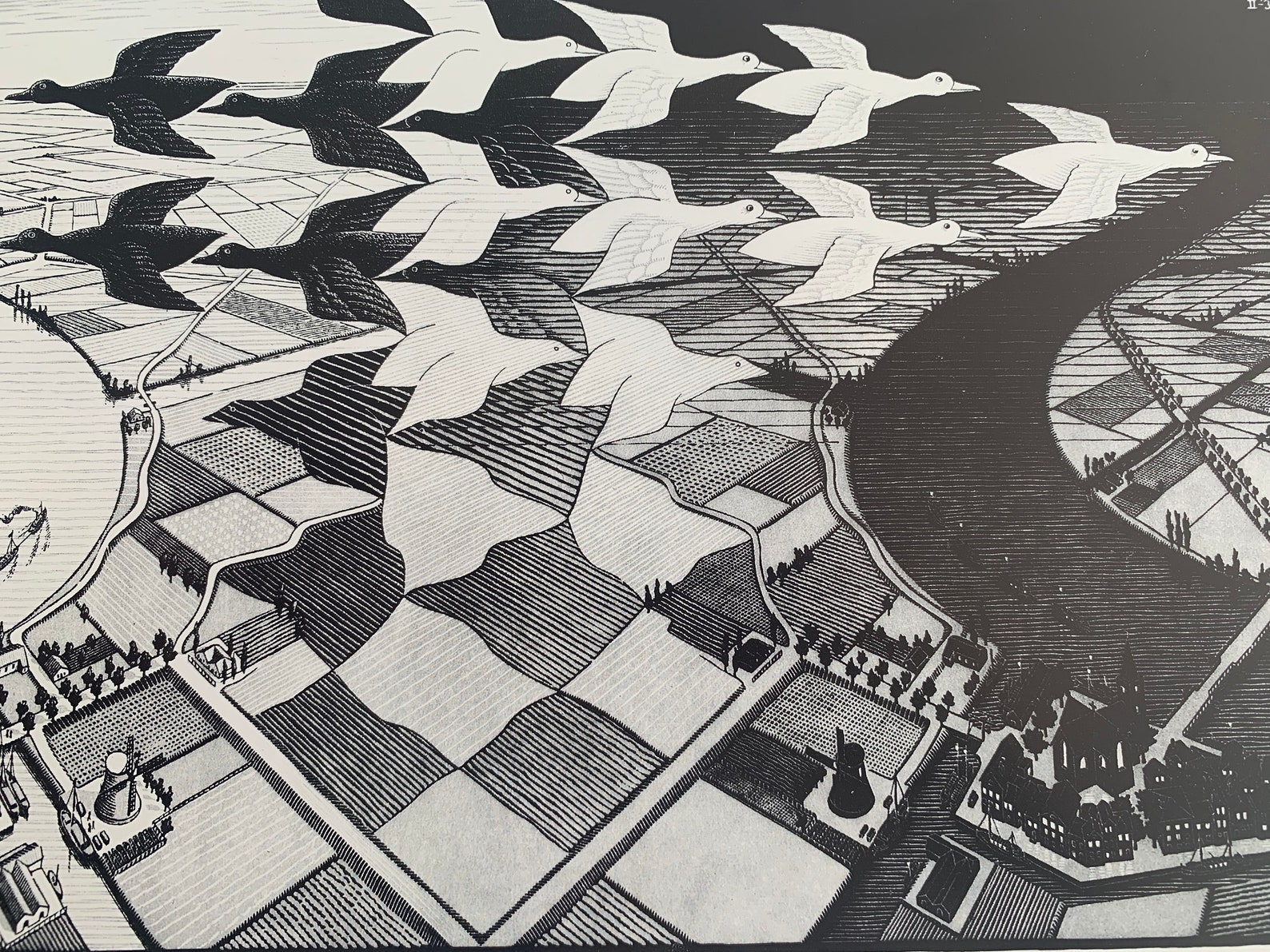 M C Escher Day and Night