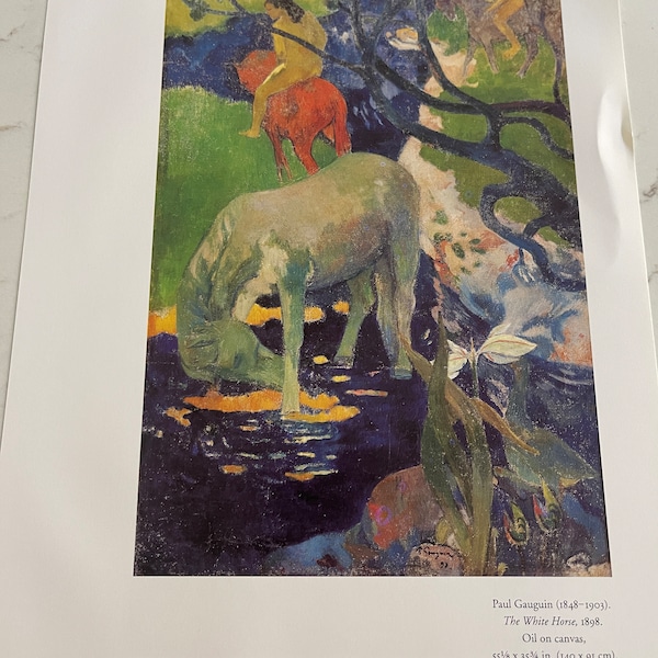 The White Horse, Gauguin, Madeleine, Bois d'Amour, Harvest, Sea, Barnard, Print, Post-Impressionism, Fine Art, Wall Decor, ~ MOA-001 299