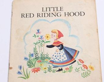 1930s Little Red Riding Hood, Picture Book, Fairy Tale, Children's, Vintage, Softcover, ~ 250407-WH 344