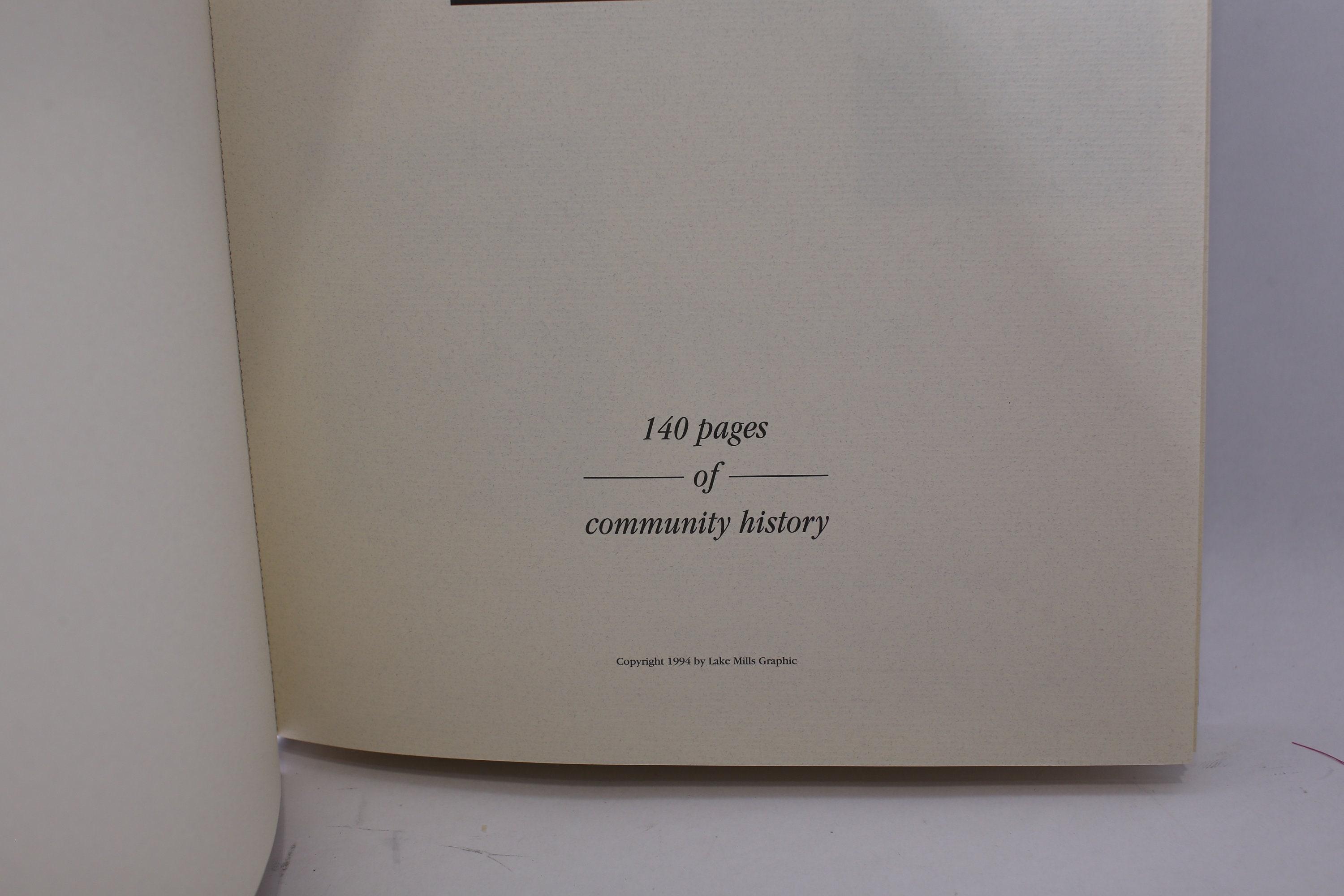Lake Mills Graphic, Community History, 1994, Newspaper, 1892-1899, Hardcover, Lake Mills Graphic, Community History, 1994, Newspaper, 1892  main image 4