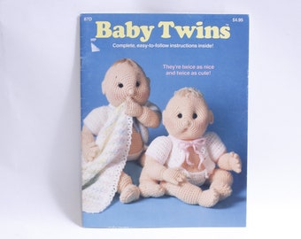 Baby Twins, Crochet Book, Doll Making, Instructions faciles à suivre à l’intérieur, Barbara Anderson, vintage, Craft, Hobby, ~ 230728-DIAF 349