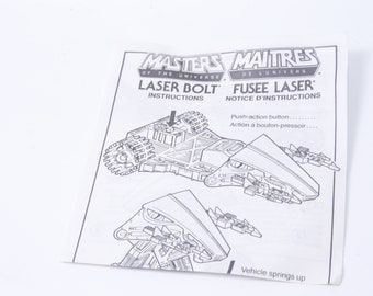 Mattel, MOTU, Masters of the Universe, Laser Bolt, Instrukcje, Podręcznik, 1985, Reklama, Wydruk, Zabytkowy, ~ 265