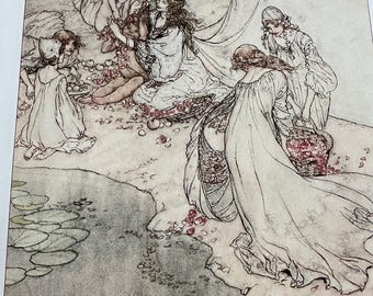 Arthur Rackham A Midsummer Night's Dream Illustration 8x11 Art Print Vintage Book Page ~ 260215-WH 66