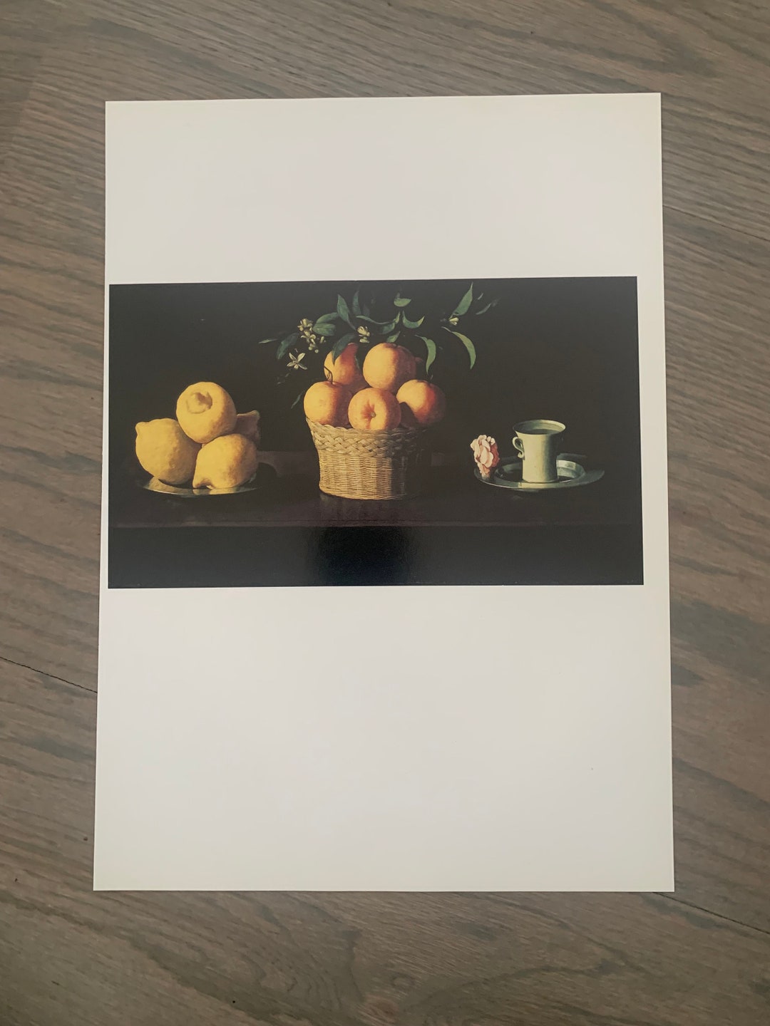 Francisco De Zurbaran, Still Life With Lemons, Oranges and a Rose, Painting, Print, Medium Bond