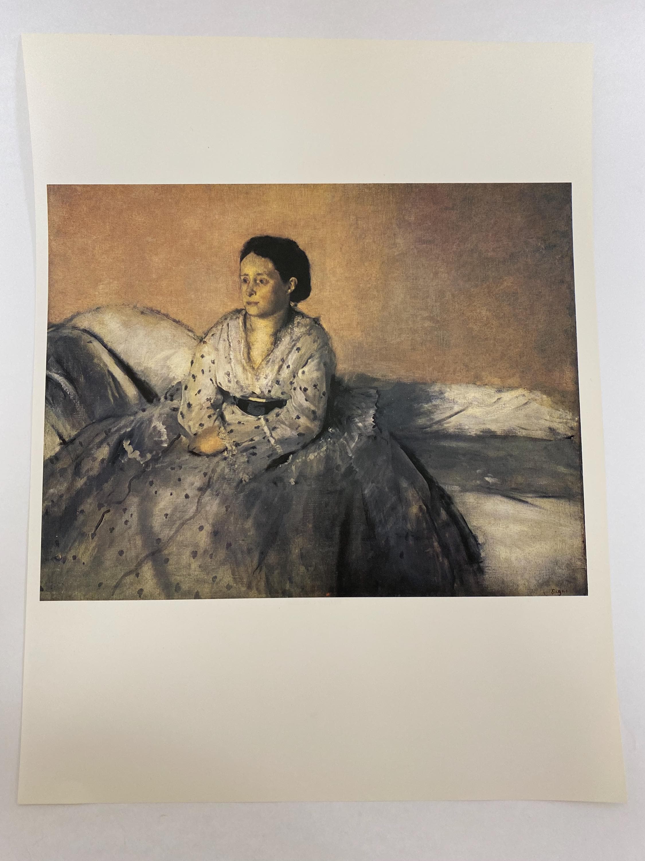 Edgar Degas, Madame Rene De Gas, Print, Book Page, Painting