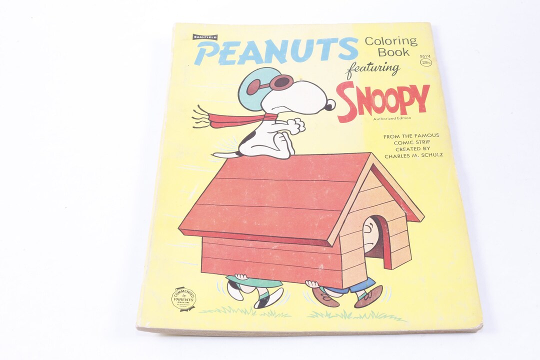 Peanuts, Coloring Book, Featuring Snoopy, Saalfield Publishing, UFS ...