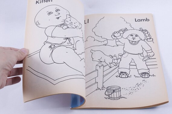 Wonderful Vintage Cabbage Patch Kids ABC FUN Big Colorin Book by Golden 1987