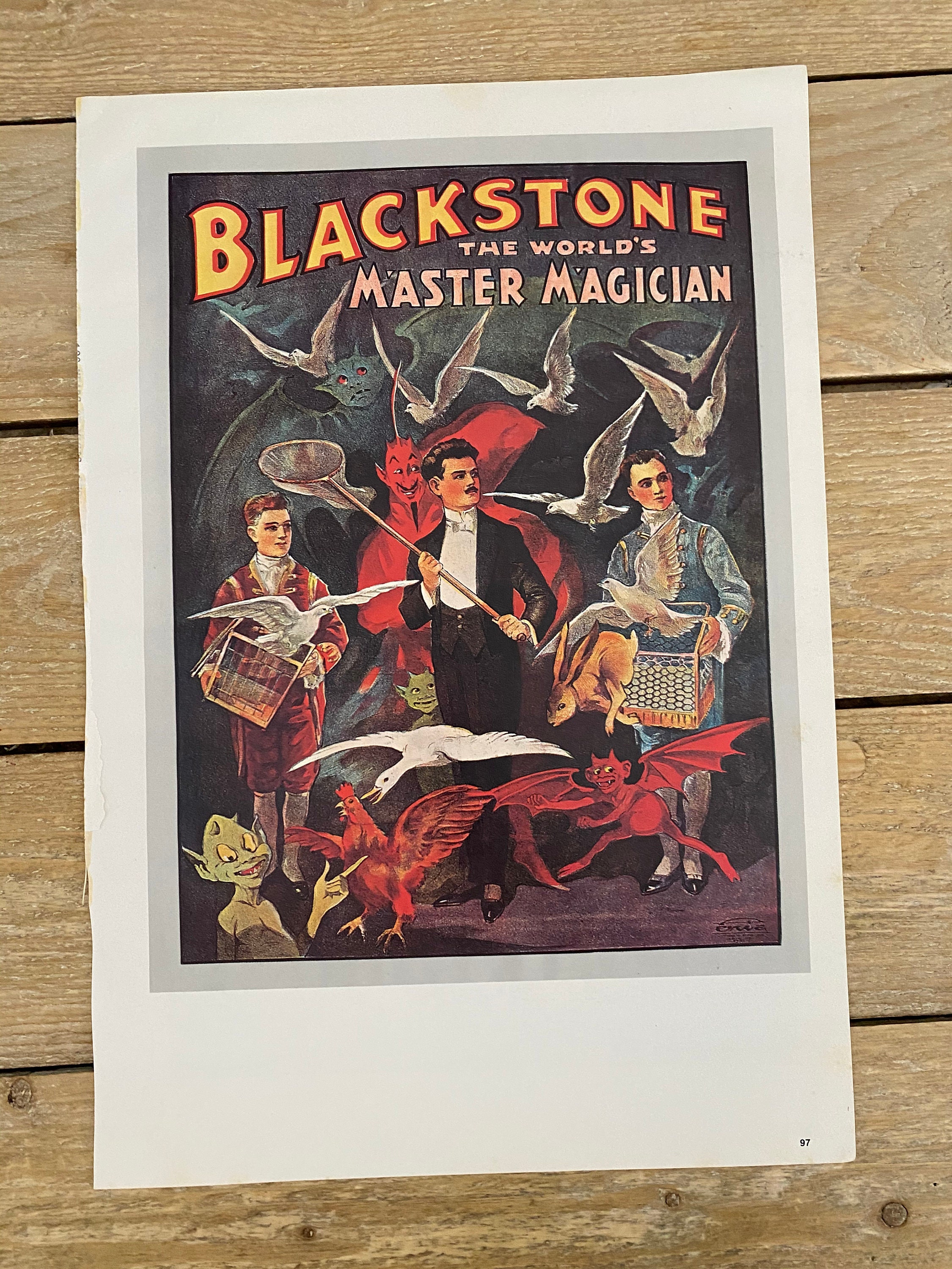 70'sヴィンテージ ブラックライトポスター MAGIC CASTLE #125 Magic Castle Velvet Flocked Blacklight Poster/ Vintage Magic