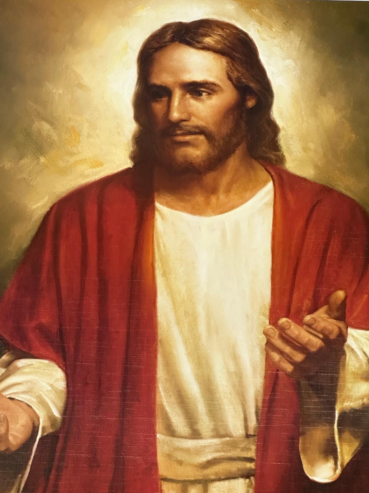 Christ in Red Robe, Giclee, Del Parson, Print, Signed, Limited, LDS ...