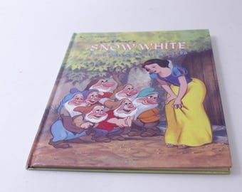 Snow White And The Seven Dwarfs, Picture Book, Golden, 1984, Vintage, Hardcover, Children's, CRISP, ~ 250113-WH 56