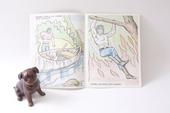 Rambo, Paint With Water, Coloring Book, Softcover, Vintage, Picture Book,  Child Reading, Nursery Library, 20-01-270 