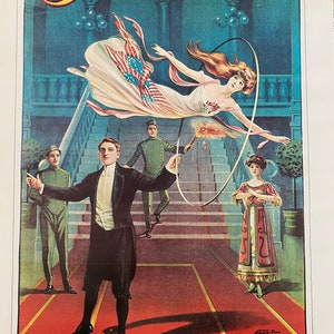 Jansen, Trasformista, Carter, Segare, Magia, Poster, Fronte-retro, Grafica, Immagine, Pagina di libro, Stampa, 16 x 11", Arte, Vintage, ~ 1310 60