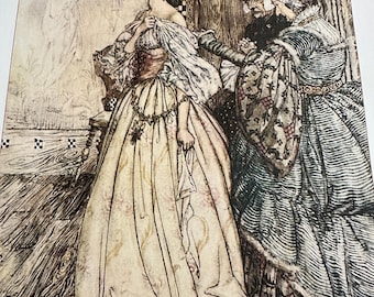 Arthur Rackham She hath a mark Undine Illustration 8x11 Art Print Vintage Book Page ~ 260215-WH 66
