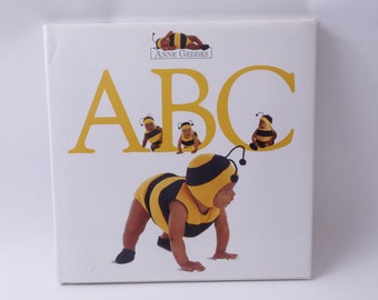 ABC, Anne Geddes, Babies, Album, Learning, Education, Vintage, Picture Book, Child Reading, Nursery Library, Slipcover, ~ 1104 361