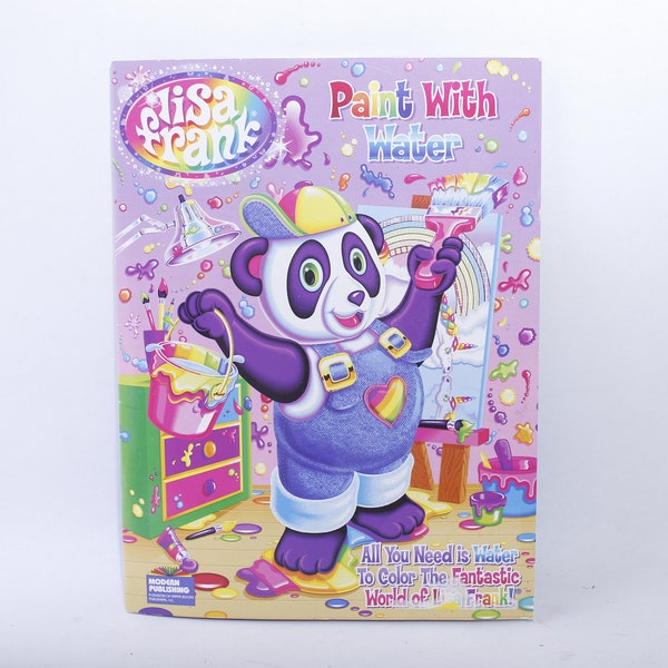 Lisa Frank, Paint With Water, Coloring Book, Modern Publishing, Animals, Fantasy, Bright Colors, Activity, ~ 240107-WH 728