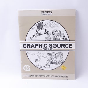 Graphic Source, Sports, Clip Art, Graphic Products Corp, 1986, Drawing, Printing, Reproduction, Reference, ~ 20-01-347
