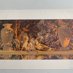 Maxfield Parrish, Maurice Sendak, Druck, Drei Mädchen, Zeichnung, Poster, Design, Sammlerstück, 15.5x11", Seite, Druck, Kunst, Vintage, M-15-12