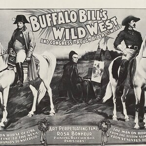 Buffalo Bill&#39;s Wild West, Annie Oakley, Circus, Poster, Double-Sided, Graphics, Picture, Book Page Print 16 x 11&quot;, Art, Vintage ~ 20-29-1033