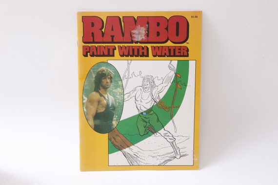 Rambo, Paint With Water, Coloring Book, Softcover, Vintage, Picture Book,  Child Reading, Nursery Library, 20-01-270 