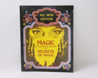 Magic Coloring Book, Secrets Of Magic, Softcover, Child Reading, Kids Crafts, Nursery Library, Vintage, ~221028-DIAF 20-17-580