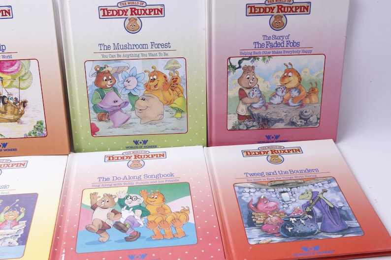 Teddy Ruxpin, Book Set, Stories, World's of Wonders, Vintage, Picture ...