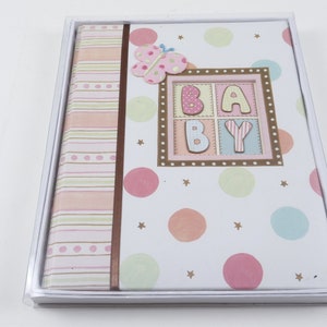 Cute Baby Book Polka Dots Carters Gibson Baby Record Notebook Diary Pink Pages White Box Children, Vintage Toys ~ 20-01-292