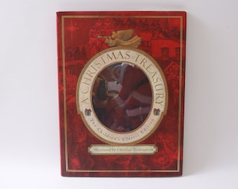 Christmas Treasury, Children's Classics Edition, Christian Birmingham, Vintage, Picture Book, Child Reading, Nursery Library, ~ 20-01-1042