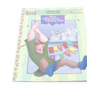 The Hunchback of Notre Dame, Walt Disney, Coloring Book, Golden Books, Picture Book, Illustrations, Nursery Library ~ 893