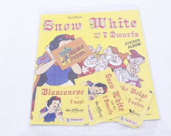 SEALED, Walt Disney, Snow White and the 7 Dwarfs, Sticker Album, Stickers, Panini, 1980s, Cartoon Characters, Photo Prop, ~ 20-01-06