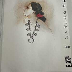 RC Gorman, Yosie The Squash Blossom, 1979, Poster, Painting, Print, Navajo, Native American, ~ 250626-WH 771