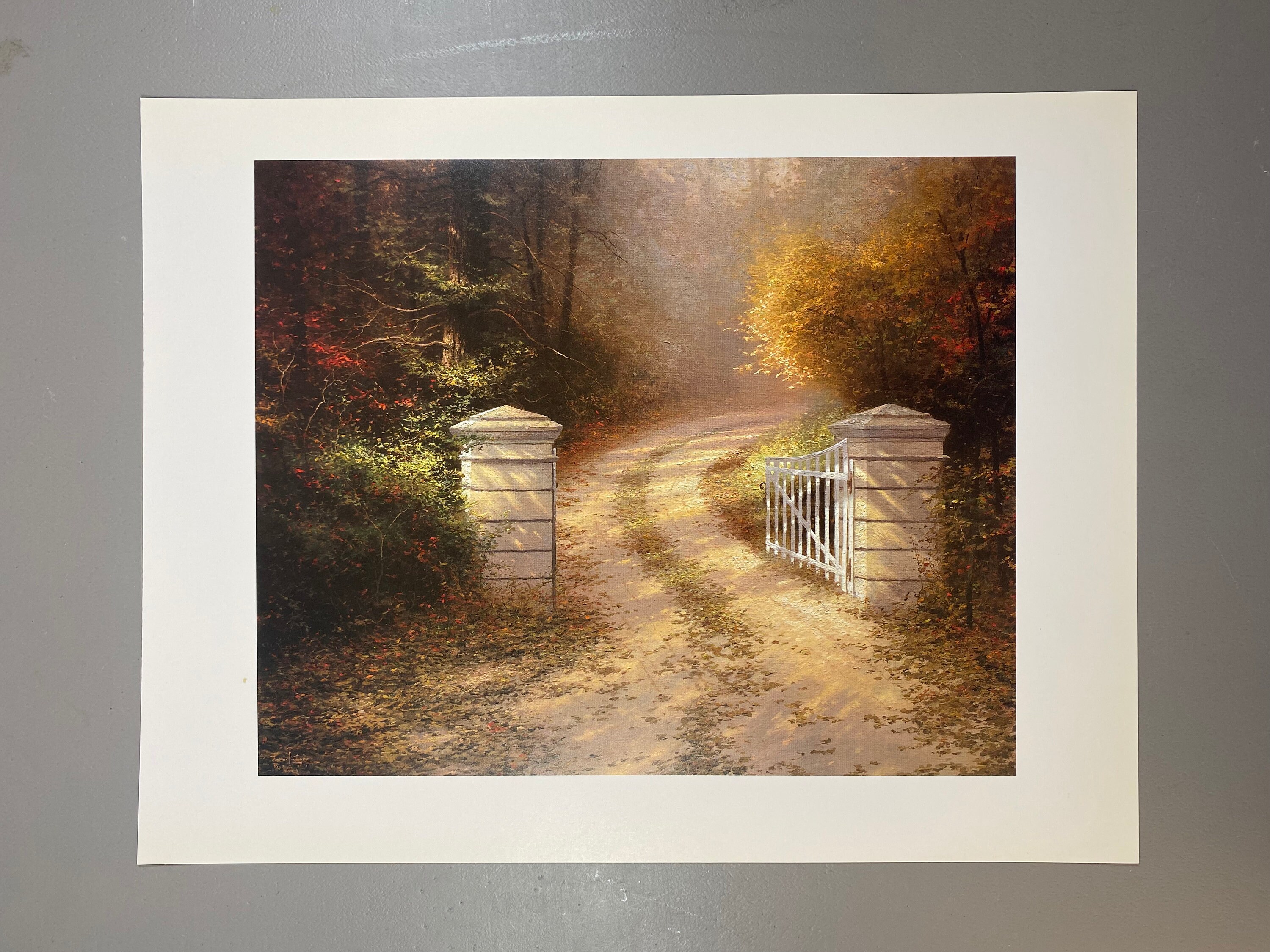 Streams Of Living Water I, Beside Still Water, Thomas Kinkade, Print, Portrait, Art, Holiday, Illustration, Vintage, Collectible, ~20-14-476