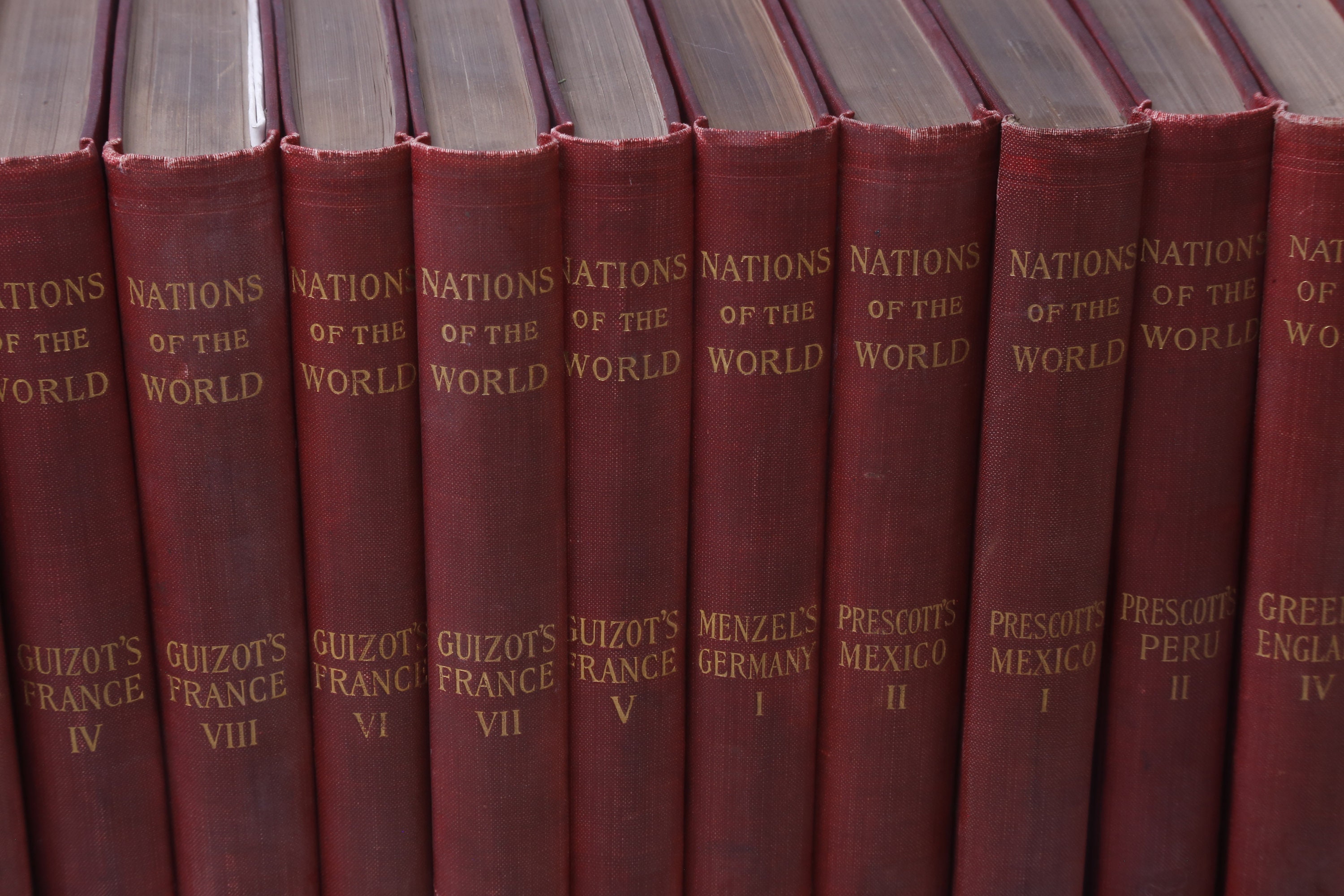 Nations of the World, Book Set, Menzel, Abbott, Guizot, Prescott