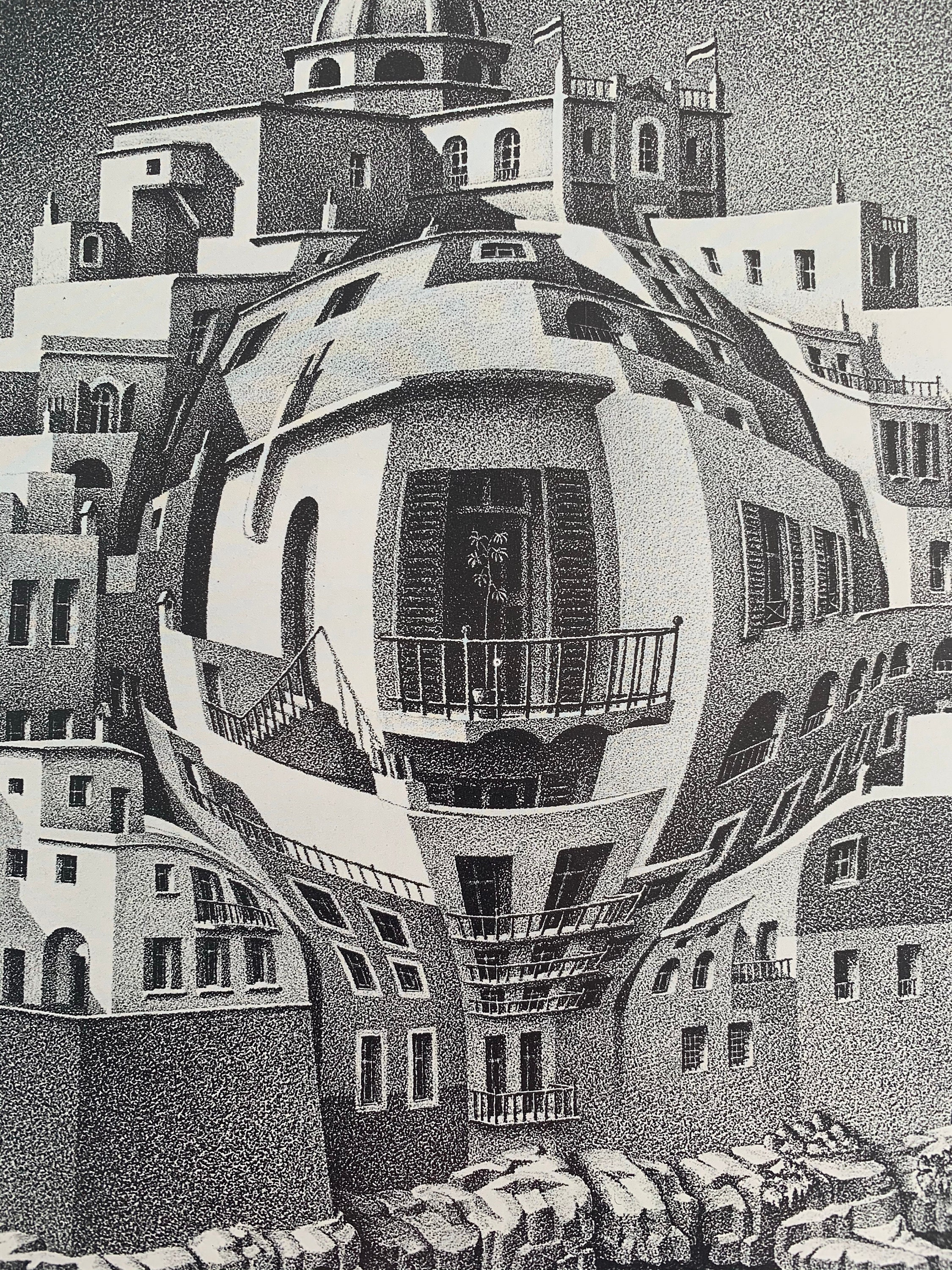 M C Escher, Balcony, 1945, Catalogue No 334, Graphics M C Escher, Balcony, 1945, Catalogue No 334, Graphics