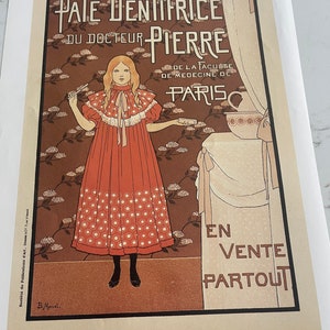 Pâte Dentifrice Poster, Vintage Toothpaste Advertising, French Dental Care Advertisement, Antique Hygiene Promotion, Decor ~231909-WH 67 A