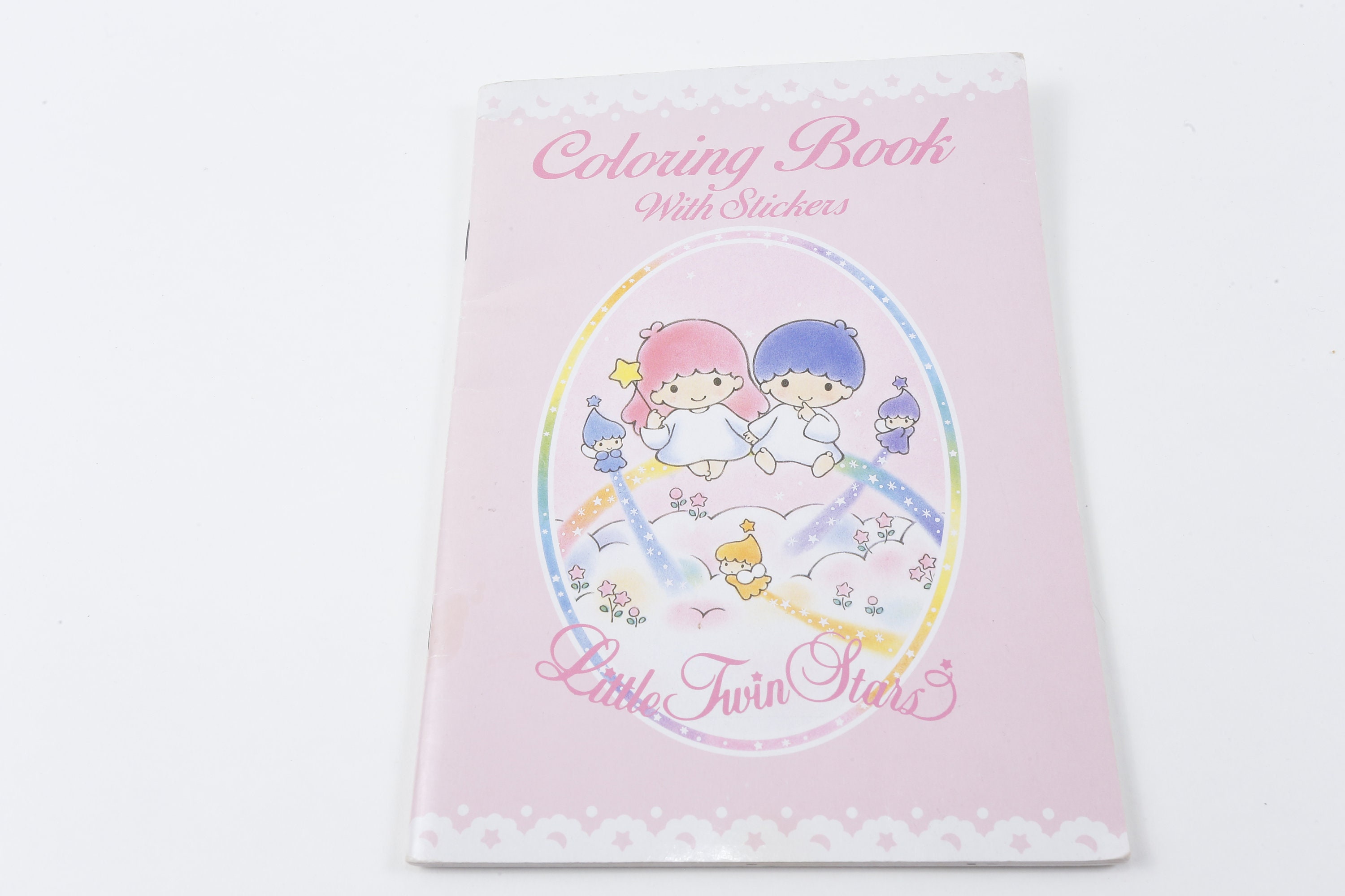 little twin stars vintage coloring book with stickers sanrio etsy canada