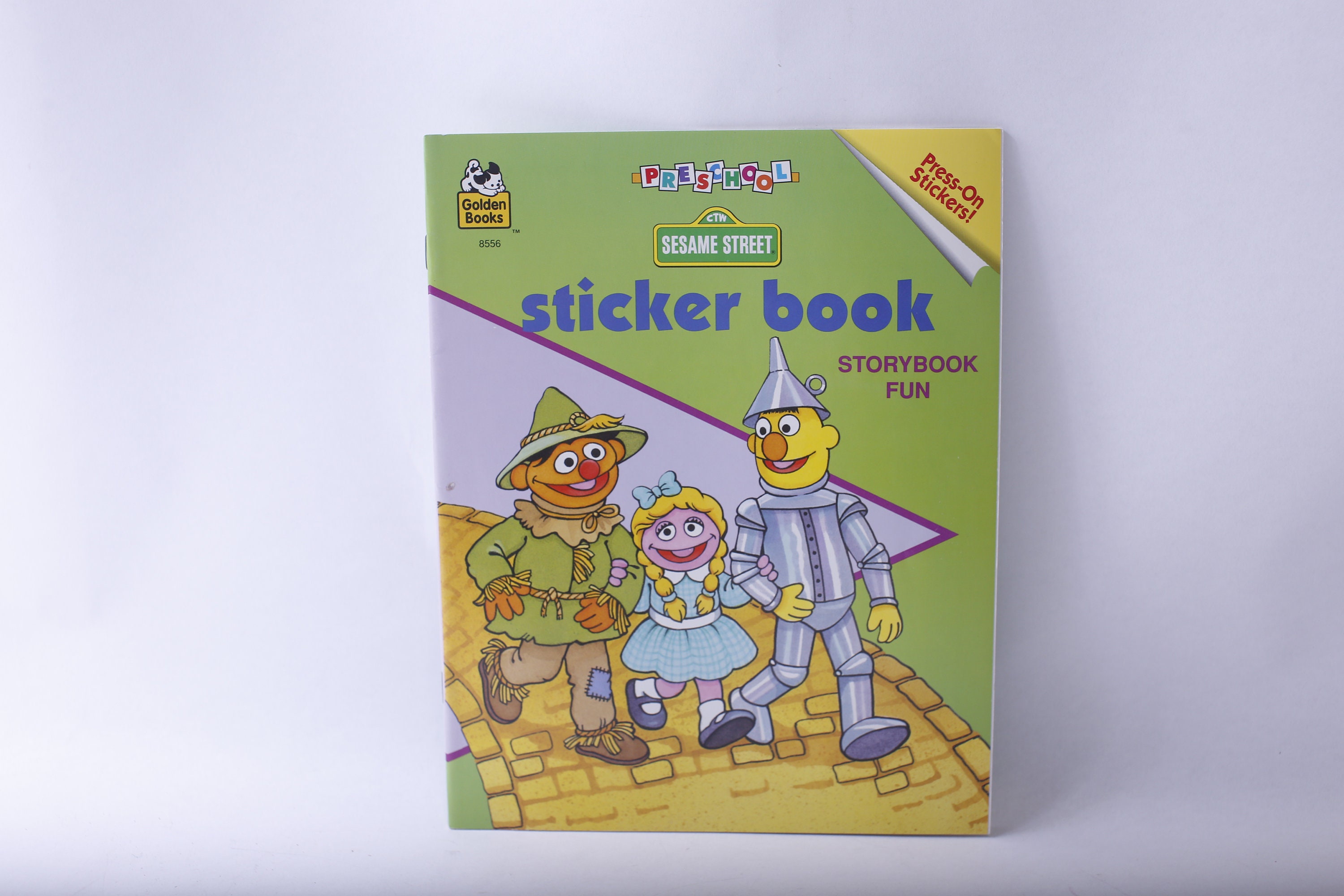 Uncolored Sesame Street, Sticker Book, Preschool, Storybook Fun, Press-On Stickers, Children, Tales, Scrapbooking, ~ 240110-DIAF 781