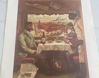 Dining Cars, Print, Interieur, Ginginati, Hamilton, Dayton RR, Poster, Bookplate, Kunst, Vintage, 12x9.25 ~ 20-31-1096