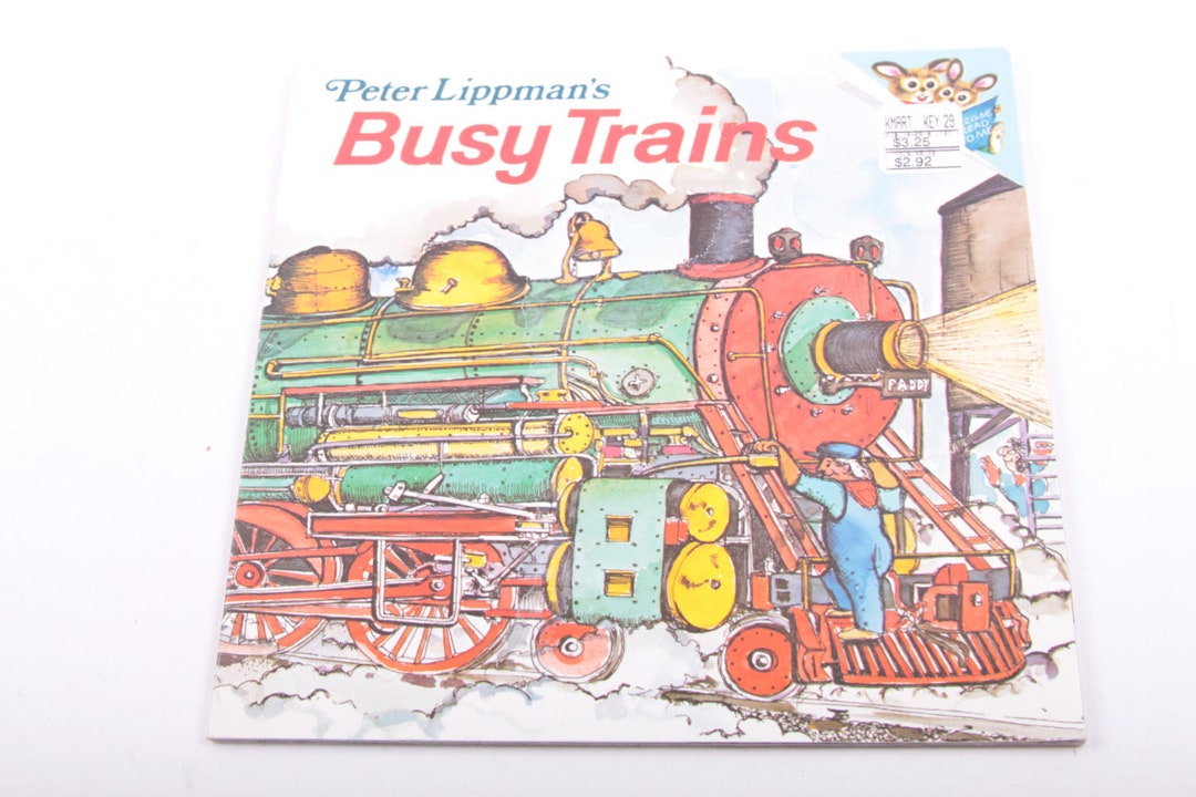 Busy Trains Peter Lippman Trains Vintage Children's Book ~ 20-17-592 - Etsy