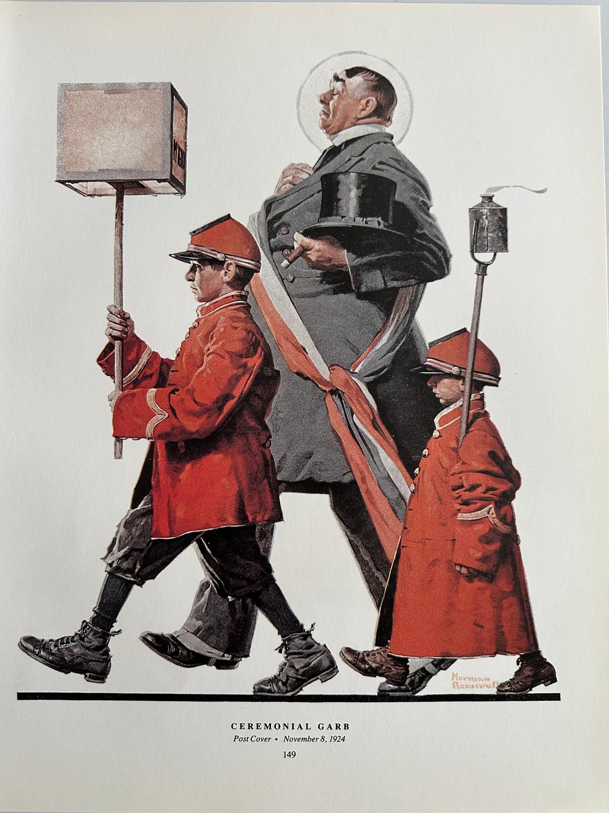 ノーマン・ロックウェル、儀式用の衣装、行進、威厳、1924年11月