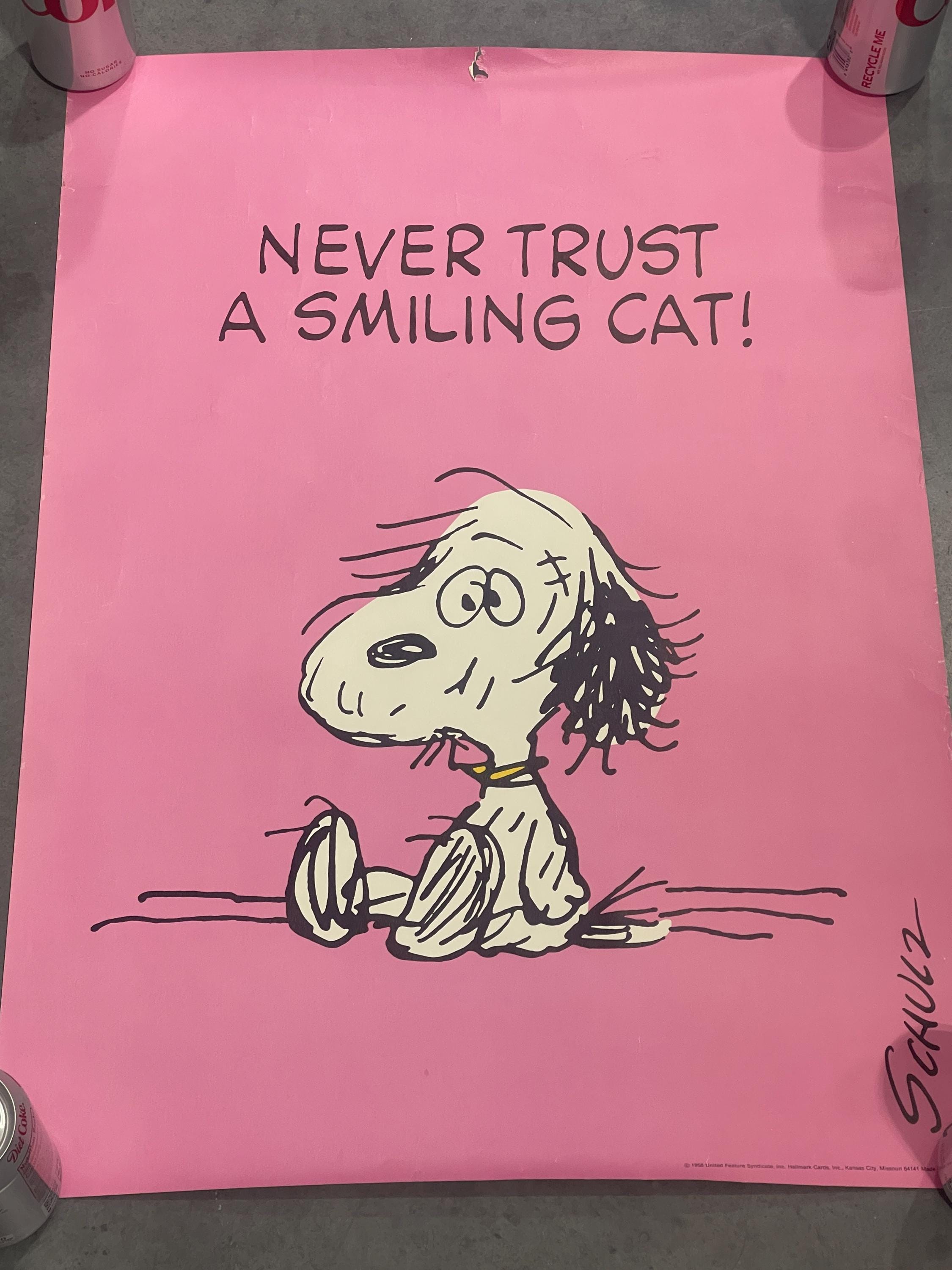 50'sヴィンテージ　ポスター　スヌーピー　デッドストックSCHULZ 1958 Vintage Snoopy Poster Charles M. Schulz 1958 4 Score and 7k hours
