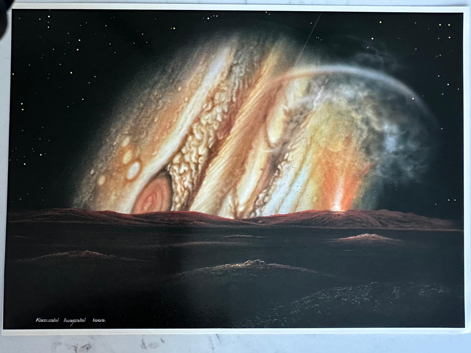 Kazuaki Iwasaki, Jupiter and Io, Painting, Print, Space, Universe