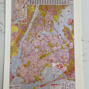 Geïllustreerd, Illustratie, Vintage, Print, New York, Kaart, Herdruk, Historisch, Stratenplan, Amerikaanse Olie, St. Louis - M-01-02