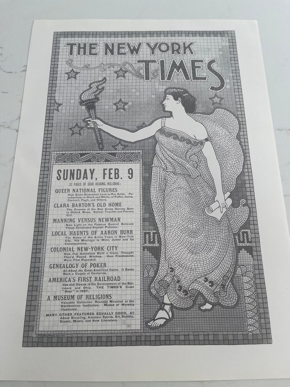 The New York Times, Black and White, Creation, Reprints, Artwork