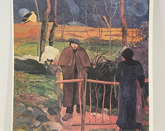 Paul Gauguin, Bonjour, Monsieur Gauguin, People, Countryside, Poster, Painting, Picture, Book Page, Print, Art, Vintage, ~ 230217-DISV 07