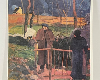 Paul Gauguin, Bonjour, Monsieur Gauguin, People, Countryside, Poster, Painting, Picture, Book Page, Print, Art, Vintage, ~ 230217-DISV 07