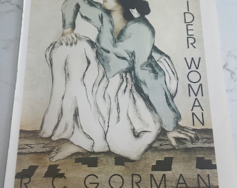 R.C. Gorman, Spider Woman, Drawing, Poster, Collectible, Design, Painting, Page, Print , 1978, 13.5x10.5&quot;- 20-01-621
